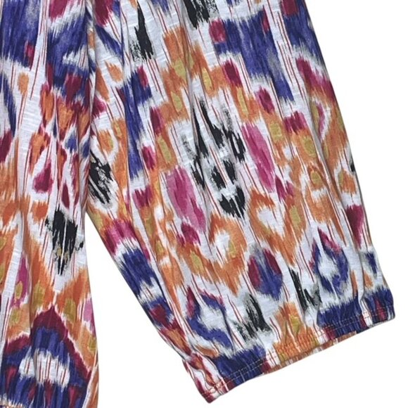 CHICO'S Tribal Rendition 3/4 Sleeve Top - Size XL - Picture 3 of 6